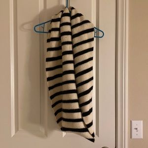 J. Crew black and cream infinity scarf